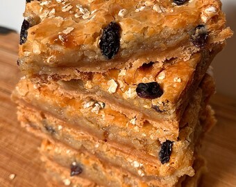 Oatmeal Raisin Ooey Gooey Butter Cake Bars, Cakes, Blondies, Brownies