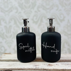 Stickers for soap dispensers, lettering made of vinyl foil, labels, stickers dishwashing liquid, soap, shampoo