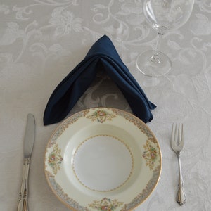 Navy Blue Polyester Cloth Table Napkins (Set  of 12)