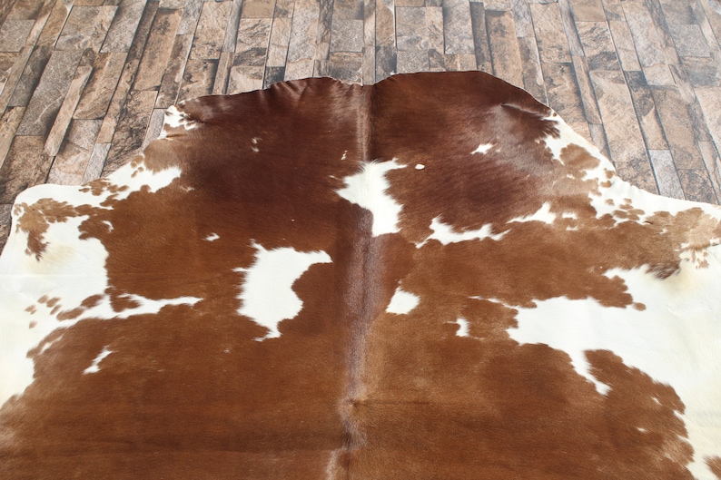 Amazing Brown and White Cowhide Rug Cow Skin Rug Leather Hide Etsy