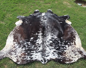 Amazing Tricolor Cowhide Rug Tricolor Cow skin Rug Cow Hide Rug 5 x 6 Cowhide Floor Rug