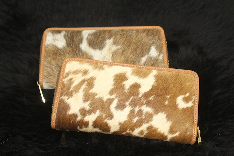 Cowhide Rug Wallet Real Cow Hide Leather Wallet for Womens Etsy