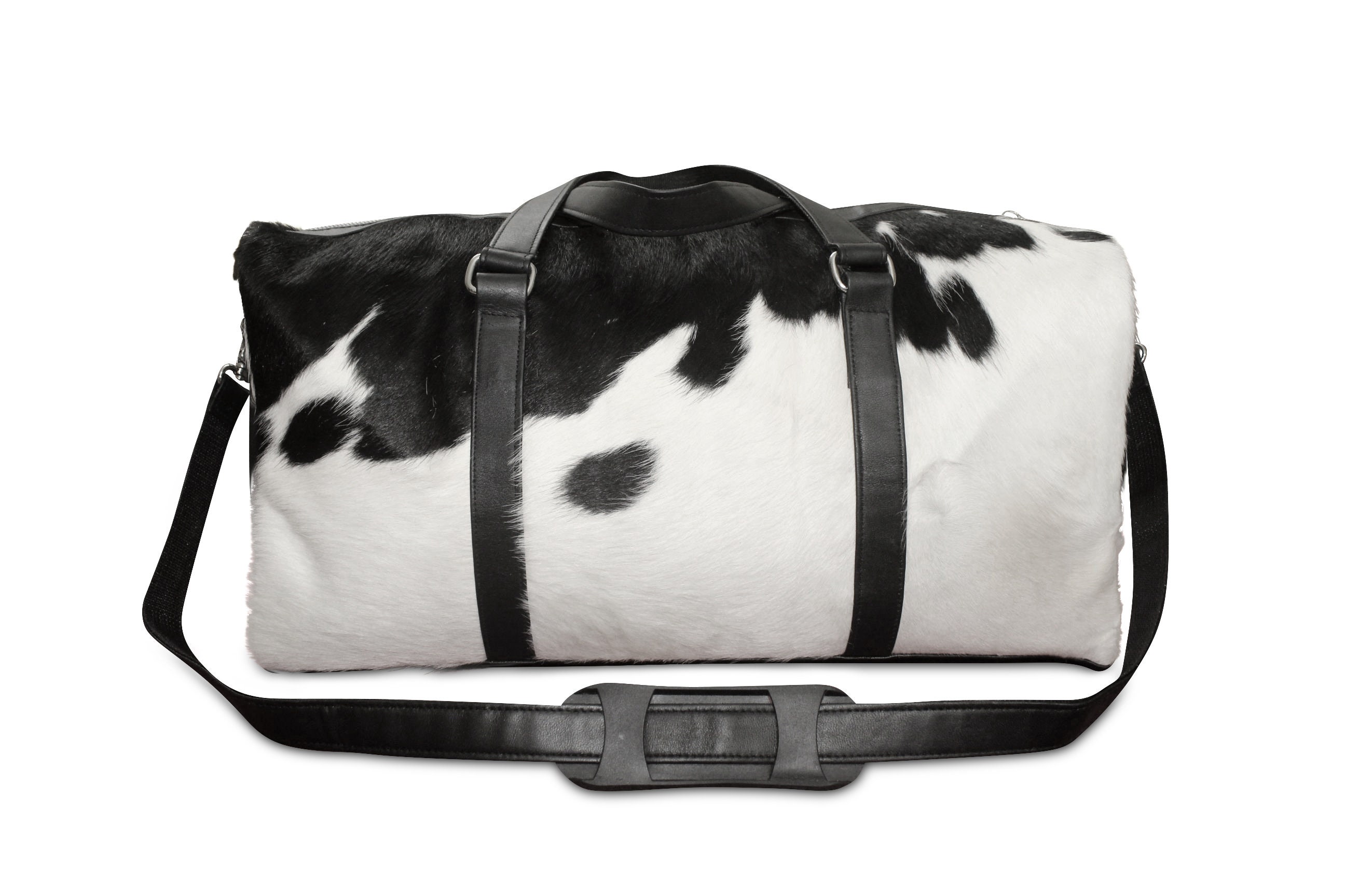 Cowhide Leather Duffel Bag Large Travel Bag Cow Hide Etsy