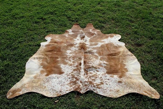 Genuine Cowhide Rug Real Cow Hide Rug Hair on Cowhide Rug 5 x 5