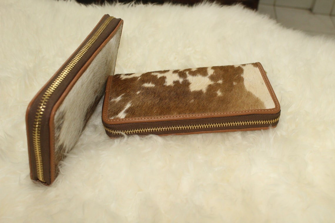 Cowhide Rug Wallet Real Cow Hide Leather Wallet for Womens Etsy