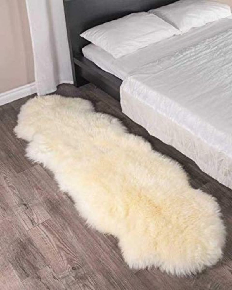 Genuine Real Australian Sheepskin Rug Double Pelt Champagne Etsy