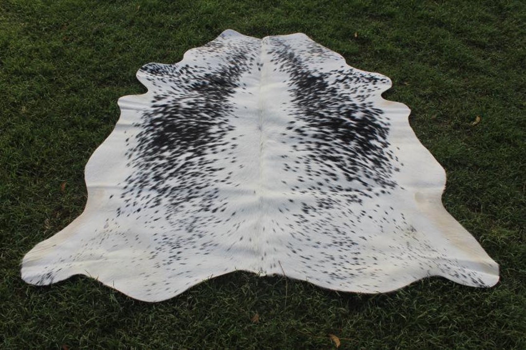 Calf Hide Rug Black and White Cow Skin Rug Small Cow Hide Area Rug 5 X ...