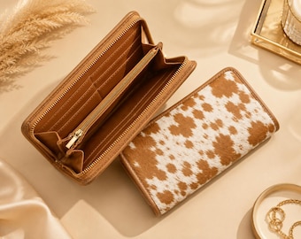 Cowhide Wallet Cowhide Purse For Women Western Cowhide Wallet