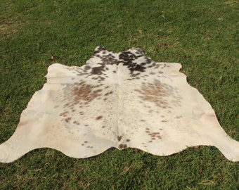 Amazing Tricolor Cowhide Rug Tricolor Cow skin Rug Small Cowhide Rug 5 x 4.5 Ft Natural Beauty