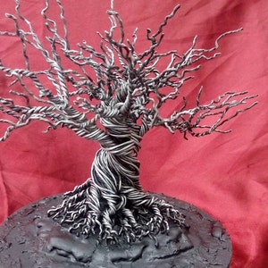 Gothic wire tree,creepy oak,wire tree of life, wire sculpture, gothic tree sculpture, metalwork, customizable wire tree, wire tree sculpture