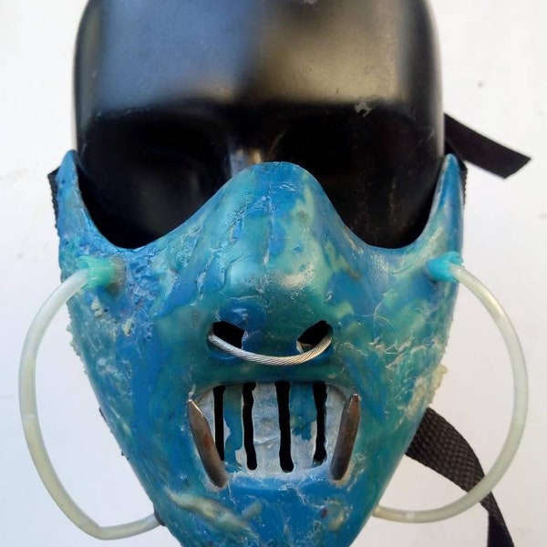 Steampunk mask Gore horror fan post-apocalyptic gothic Halloween prop glow in the dark, sculpture wearable