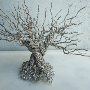 Handmade wire tree,creepy oak, tree of life, wire sculpture, gothic tree sculpture, miniature tree, wire tree sculpture