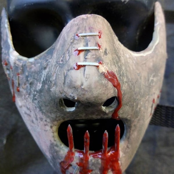 Hannibal Lecter Máscara de Horror Steampunk Post-apocalíptico gótico funcional con filtro de carbón active masoquista de Halloween prop