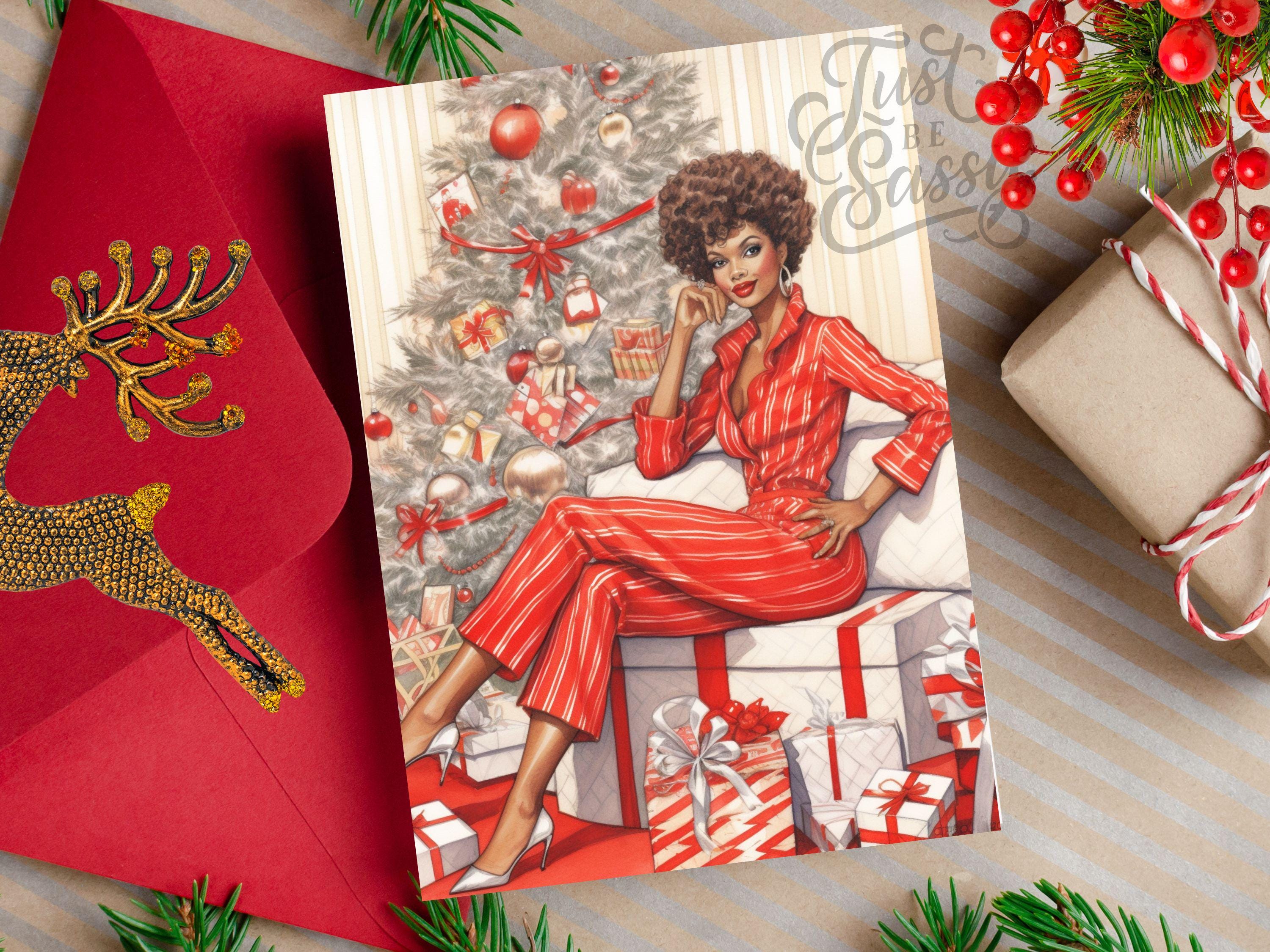 1970s AFRICAN-AMERICAN WOMAN WRAPPING CHRISTMAS PRESENTS TREE FIREPLACE IN  BACKGROUND Stock Photo - Alamy, image size:3000x2250