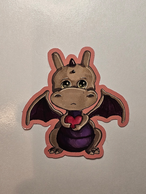 Heart Dragon Sticker