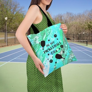 Pickleball Tote Bag, Unisex Sports Tote for Pickleball Lovers, Durable Sporty Accessory Gift Bag