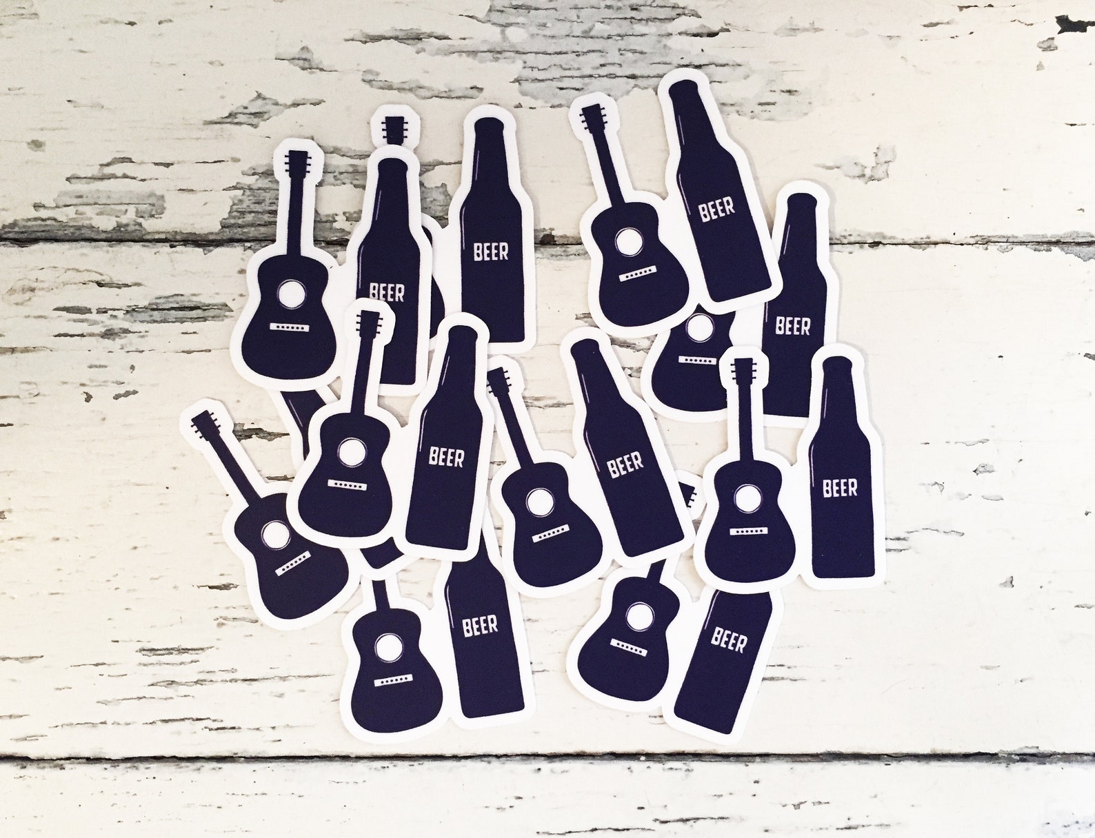 Essentials Sticker Beer & Guitar - Etsy