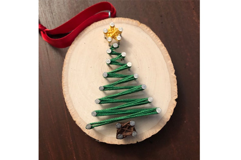 String Art Pattern Ornament Christmas Tree 3x3 - Etsy