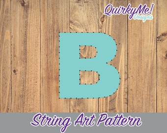 String Art Pattern - Letter B 6x6