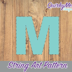 Padrão de arte com cordas - Letra M 6x6