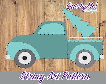 String Art Pattern - Holiday Truck 7 x 10