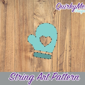 String Art Pattern - Ornament - Mitten 3x3