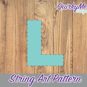 String Art Pattern Letter L 6x6 image 1