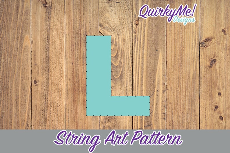 String Art Pattern Letter L 6x6 image 1