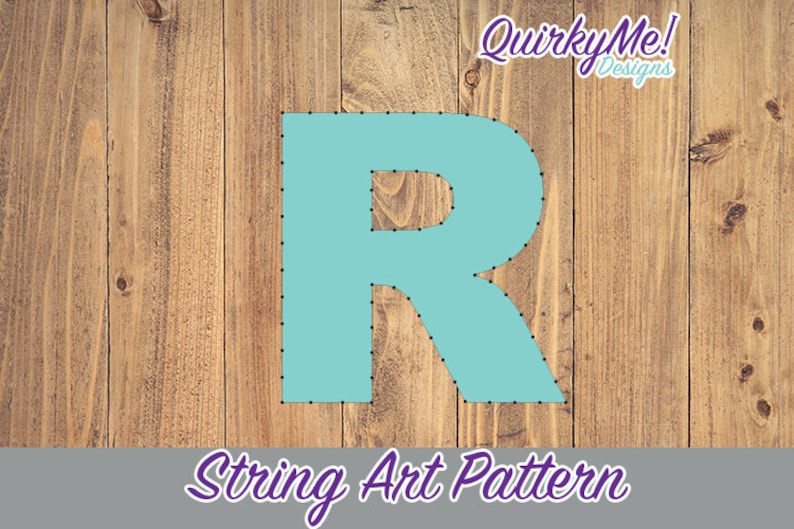 String Art Pattern Letter R 6x6 Etsy España