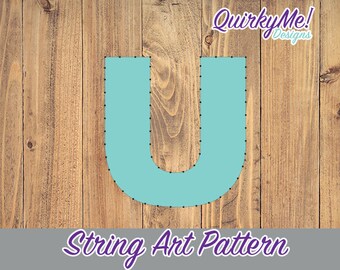 String Art Pattern - Letter U 6x6