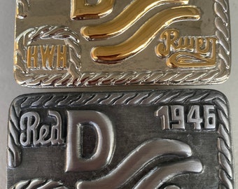 red river d belt buckle for sale