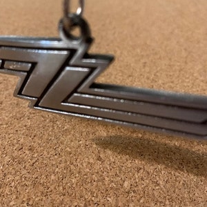 ZZ Top Outline Oxidized Schlüsselanhänger Solid Metal Sehr STABIL