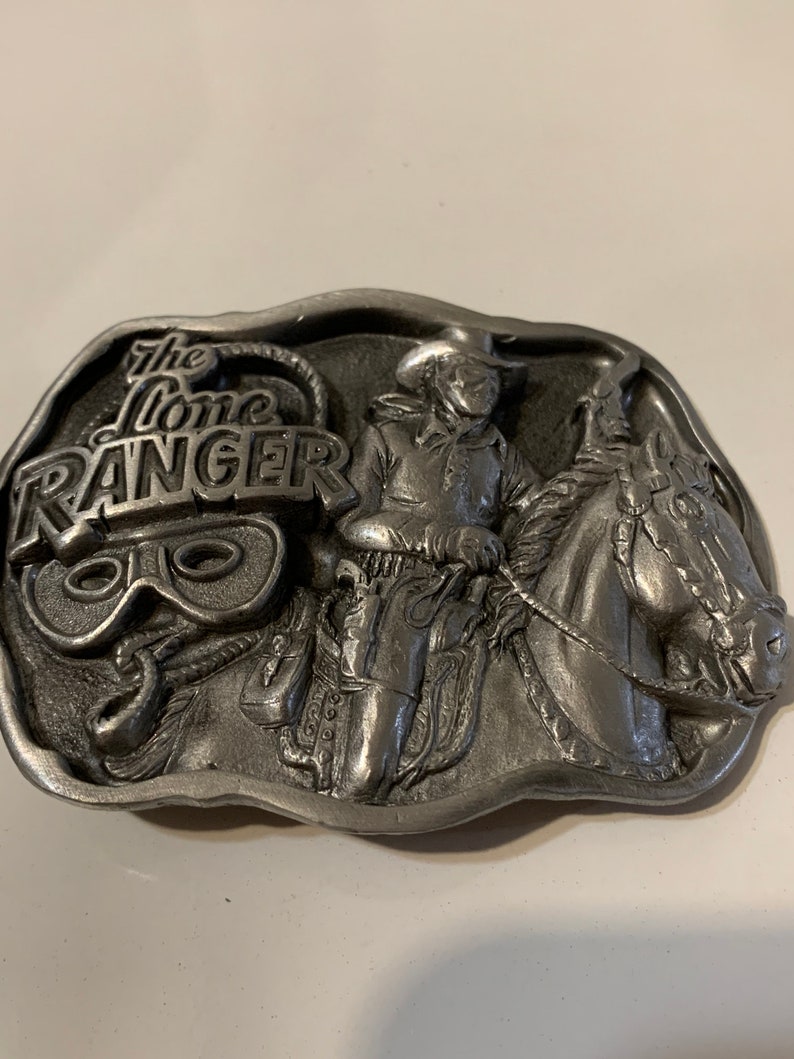 The Credence Lone Ranger Metal Belt Max 63% OFF Buckle Sturdy Tonto Western Very Pewt