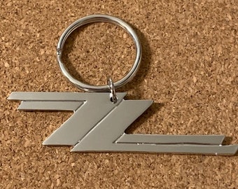 ZZ Top CHROME  Key Chain Solid Metal 3 1/4 inches  Very  STURDY
