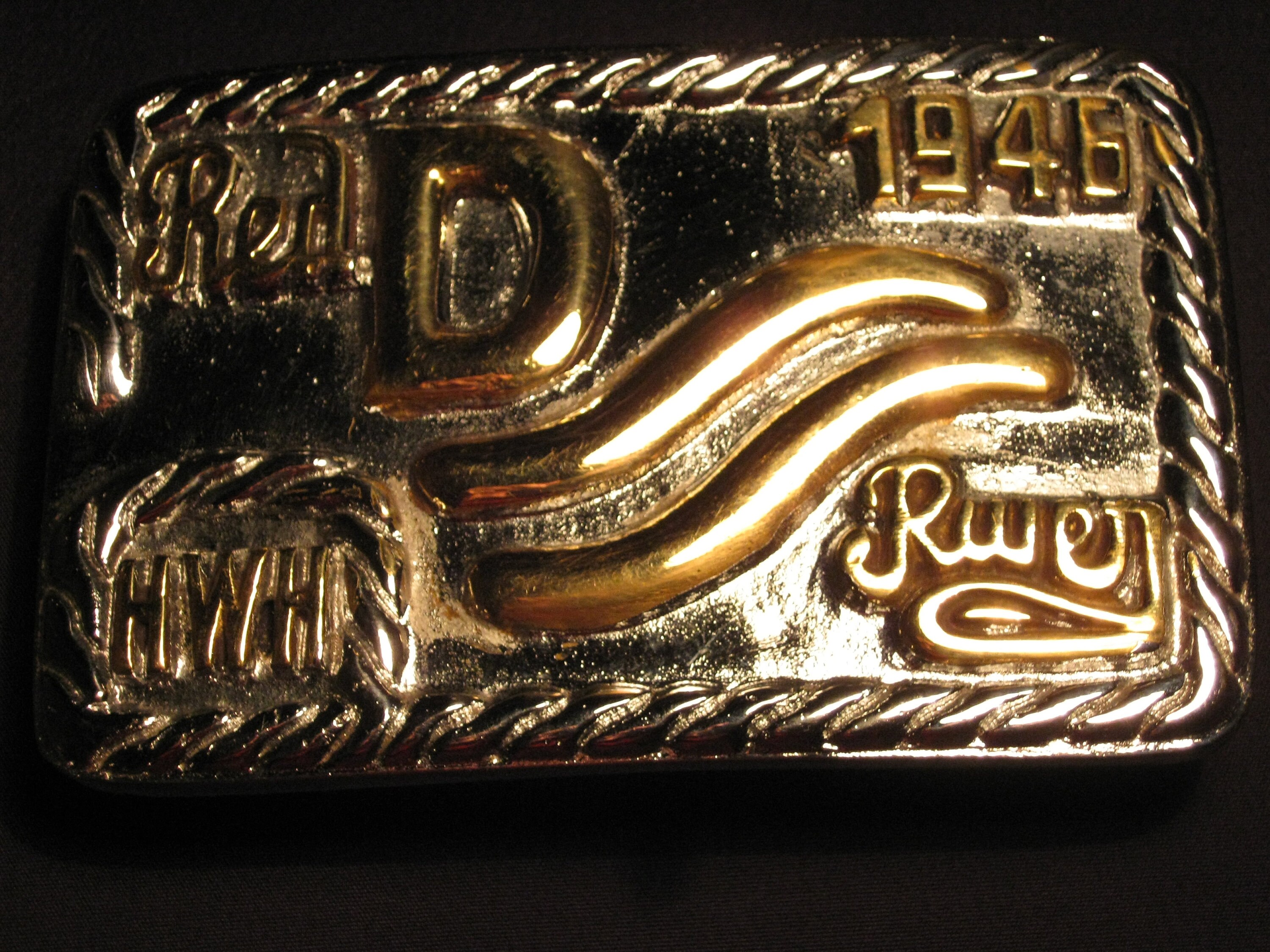 John Wayne Gold/Nickel Red River D Belt Buckle 1946 Movie Etsy