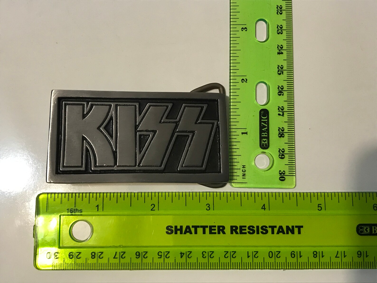 KISS Rectangle Belt Buckle Special Sale Price Solid Metal Etsy