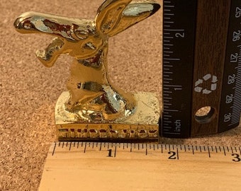 Timberjack Smaller Donkey GOLD Statue 2 3/4 inches Metal Reproduction