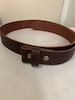 Buffalo Genuine Leather 1.5 Inches Wide Thick BROWN Belt Durable Snaps Easy Interchangeable Buckles 