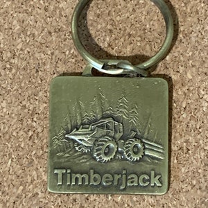 Timberjack Key Chain BRASS Metal Durable Reproduction