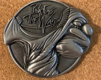 Klamra do paska Pink Floyd Solid Plain The Wall Metal Bardzo wytrzymała okrągła