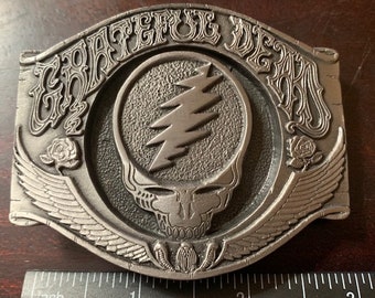 Steal Your Face Belt Buckle Solid Pewter Sturdy Very Nice