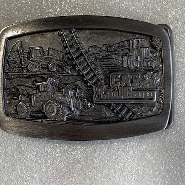 Cat Rail Gang Belt Buckle Railroad Chenille Très robuste Métal solide Non Ternir