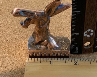 Timberjack Smaller Donkey COPPER Statue 2 3/4 inches Solid Metal Reproduction