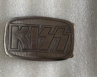 Klamra do paska KISS Barrel Shape Solid Metal Pewter Ładna