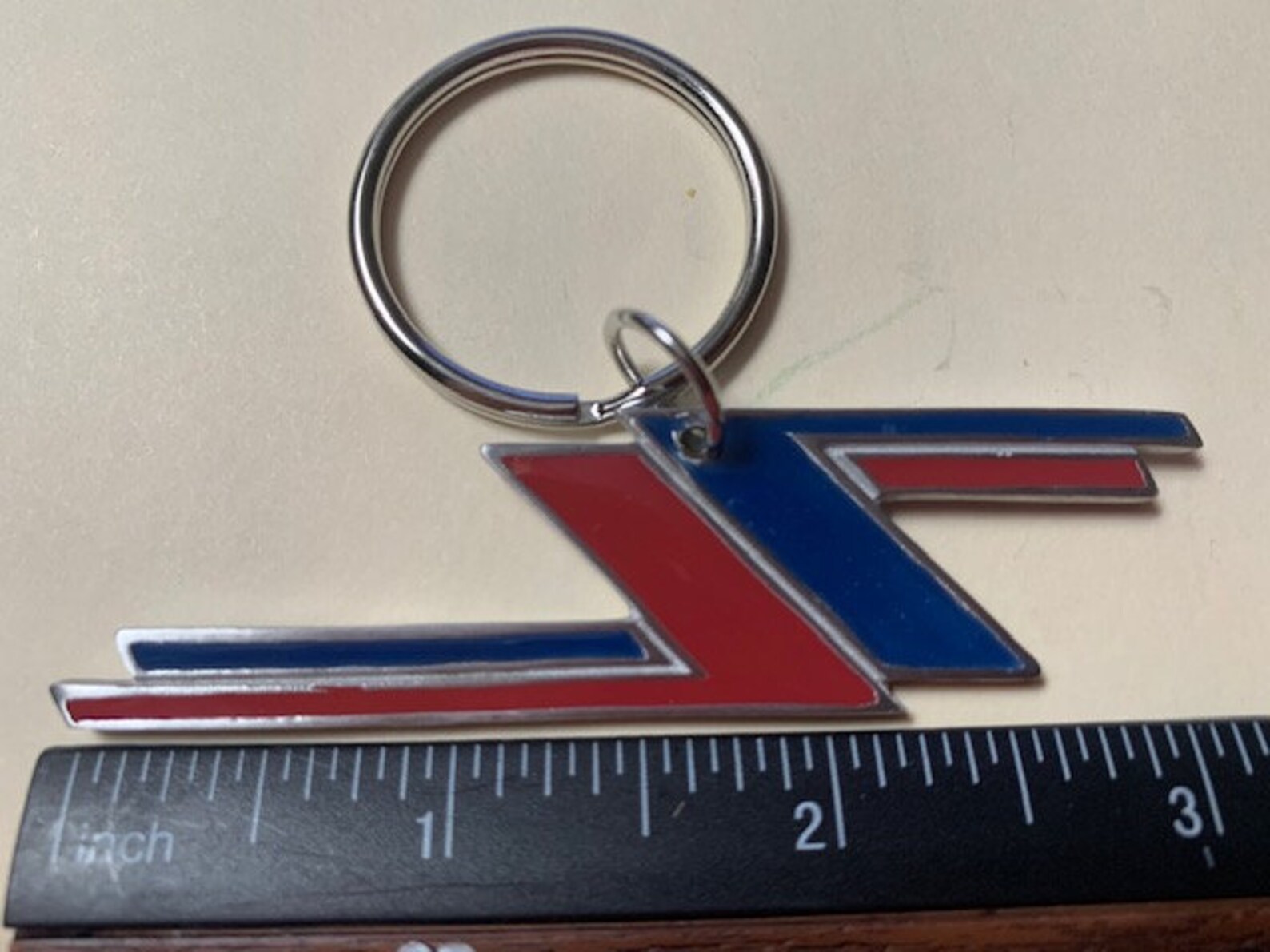 ZZ Top Blue and Red Key Chain Solid Metal 3 1/4 Inches VERY Etsy