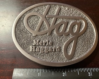 Klamra do paska Merle Haggard „Hag” Solid Metal Country Music
