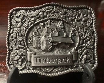 Boucle de ceinture Timberjack Débusqueur, glands, reproduction en métal étain forestier qui ne ternit pas