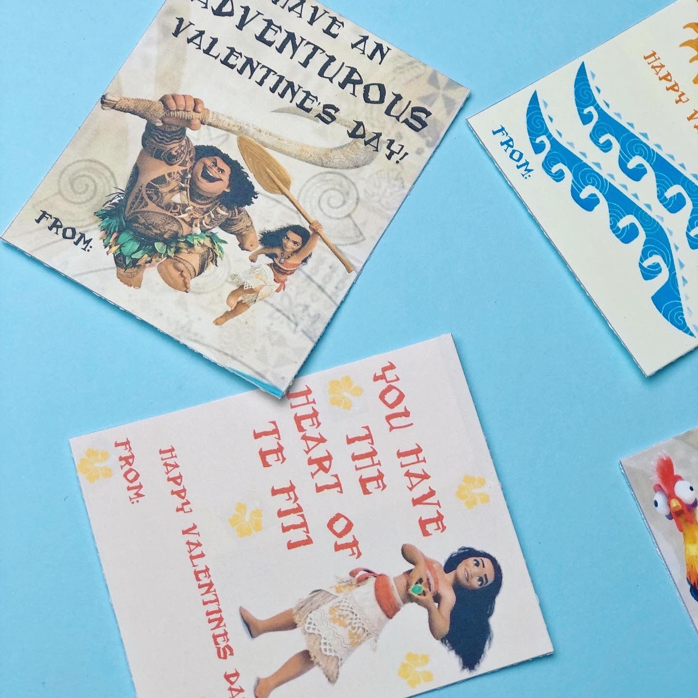 Moana Printable Valentines Day Cards Instant Download | Etsy