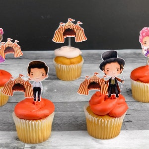 The Greatest Showman Circus Cupcake Toppers - Etsy