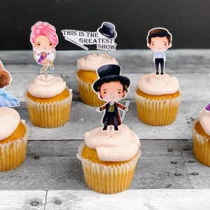 The Greatest Showman Circus Cupcake Toppers Single Characters